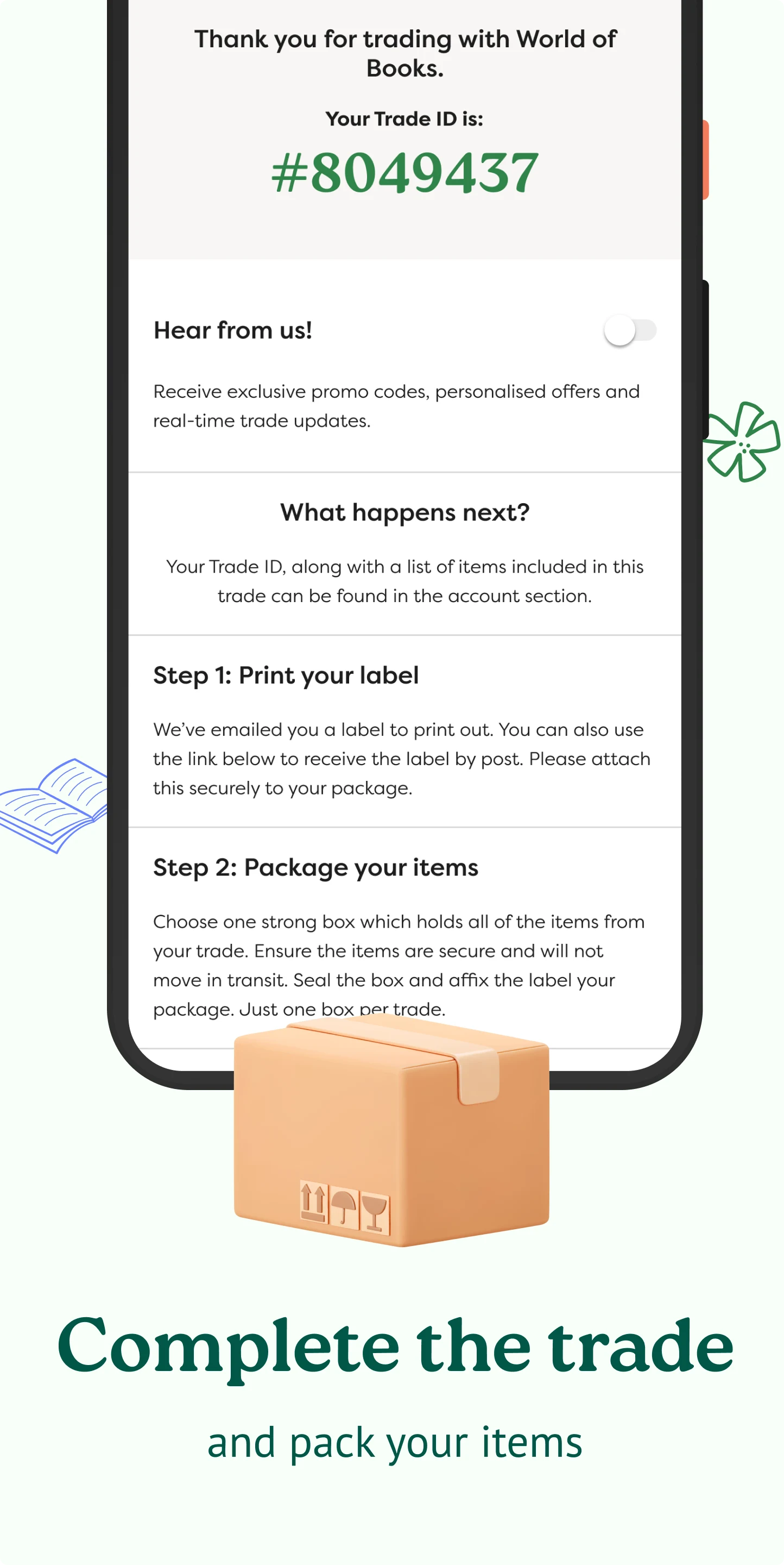 Sell books with World of Books screenshot